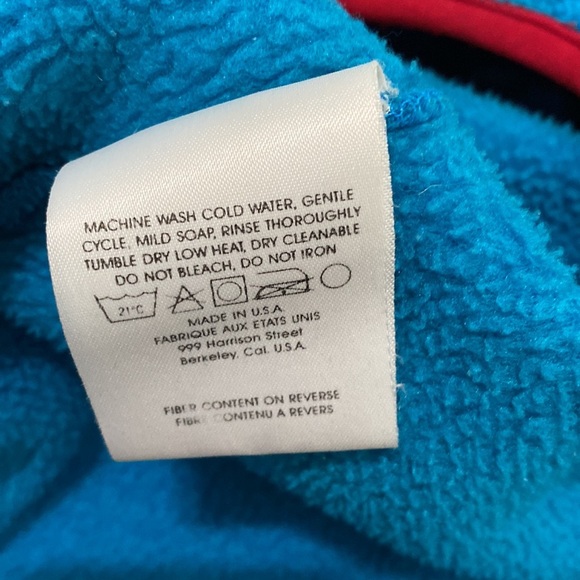 THE NORTH FACE Blue Purple 1/2 zip pullover Large Fleece Block Color USA Y2K - Picture 11 of 11